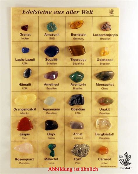 Mineralientafel Mineraliensammlung Edelsteine Aus Aller Welt M12