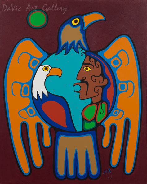 Shaman Talking To Eagle Spirit By Jim Oskineegish Woodland Art