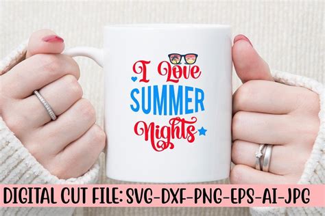 I Love Summer Nights Svg Cut File Graphic By Creativesvg · Creative Fabrica