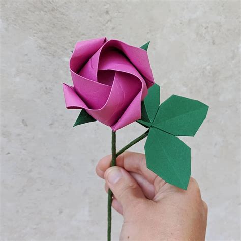 Rose Origami Bricolage Tutoriel Diy Facile Zenidé