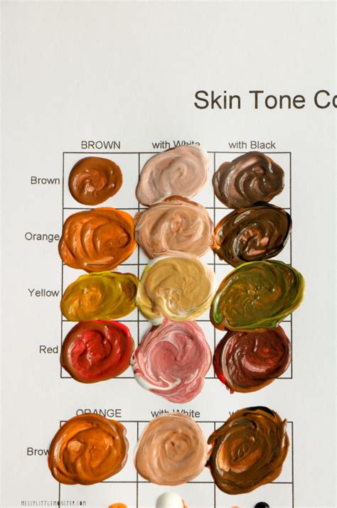 How To Make Skin Tone Paint Skin Color Paint Skin Color Palette Skin