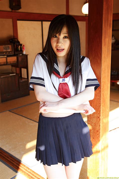 Lemon Mizutama Japanese Sexy Idol Sexy Japanese School Girl Uniform Fashion Photo Shoot Part