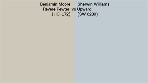 Benjamin Moore Revere Pewter Hc 172 Vs Sherwin Williams Upward Sw