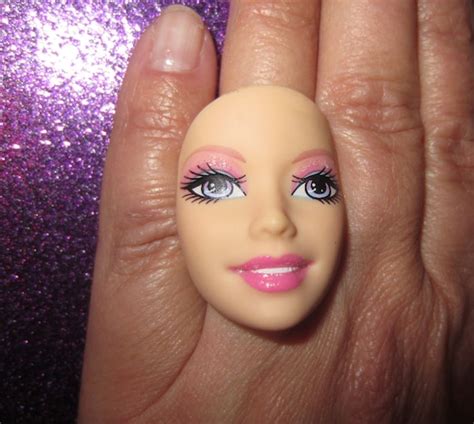 Barbie Doll Face Upcycled Adjustable Ring C