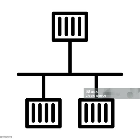 Lan Icon From Electrian Connections Collection Thin Linear Lan Network