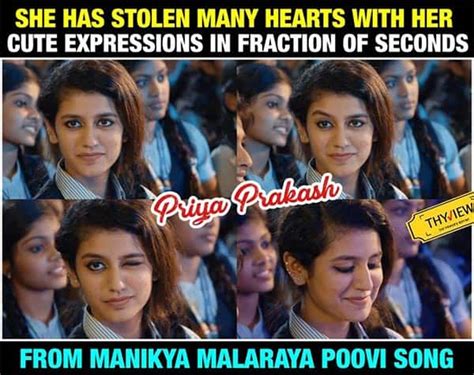 Priya Varrier S Wink In Manikya Malaraya Poovi Song Has Made Twitter Go On A Meme Making Spree
