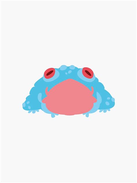 Lumpy Frog Blue Sticker By Ciiseli Redbubble