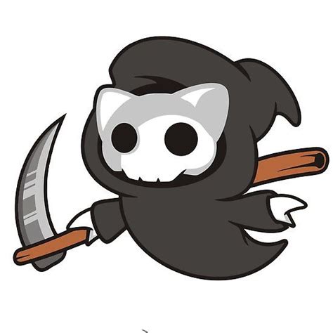 Cute Grim Reaper Cat Tee Shirt Grim Reaper Drawing Cute Little