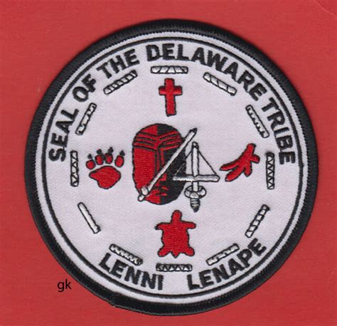 Seal Of The Delaware Lenni Lenape Tribe Indian Tribal Shoulder Patch Ebay