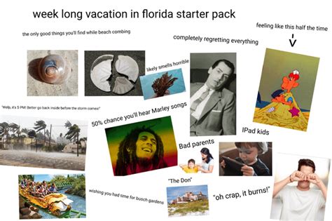 Week Long Vacation In Florida Starter Pack Rstarterpacks