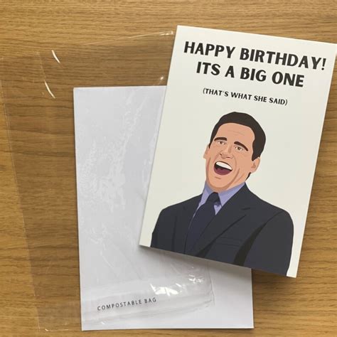 The Office Birthday Card Michael Scott Birthday Card Funny Etsy
