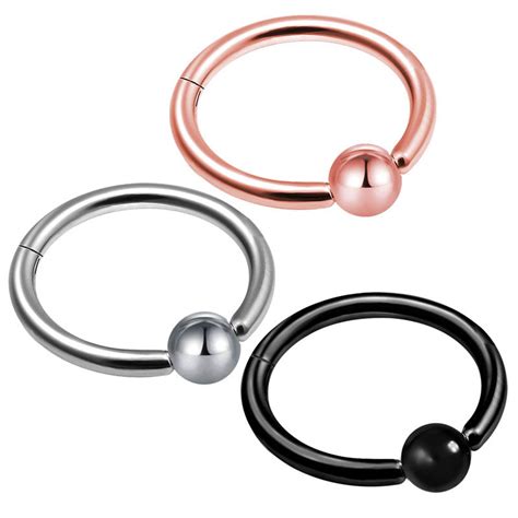 1pc Double Layers Steel Clicker Segment Nose Hoop Rings Hinged Ear Nose Piercing 2 Hardnheavy