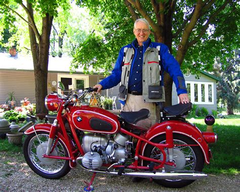 Motorcycle photograph family biker riding steib sidecar. Post photos of your vintage (pre-1970) BMW motorcycle - Page 11