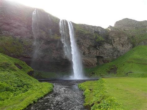 Seljalandsfoss Waterfall Iceland Ijsland Fotos Plaatsen