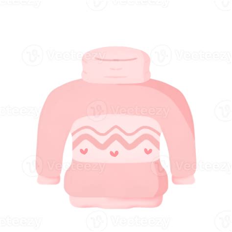 Cute Pink Sweater Winter Fashion Winter Clothing Illustration