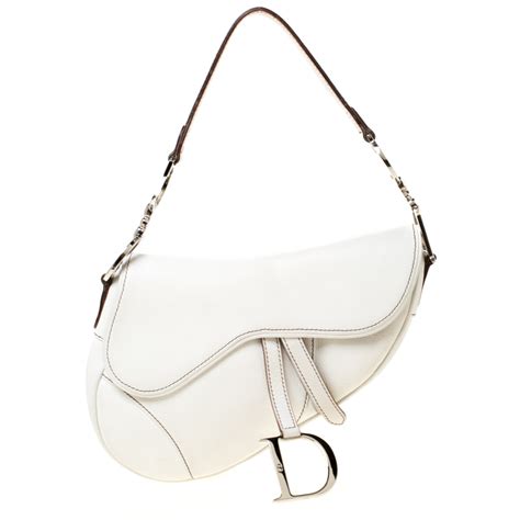 Dior White Leather Saddle Bag Dior The Luxury Closet