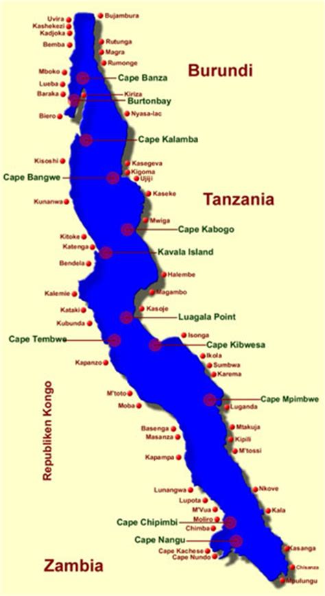 Lake tanganyika is a large lake in central africa that is estimated to be the second largest freshwater lake in the world by volume and the second deepest, in both cases after lake baikal in siberia. Lesson 10: East African Rifting