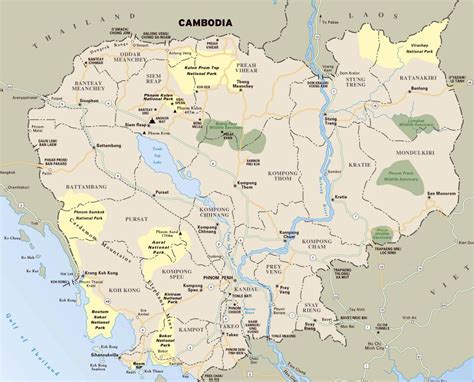 Cambodia Tourist Map