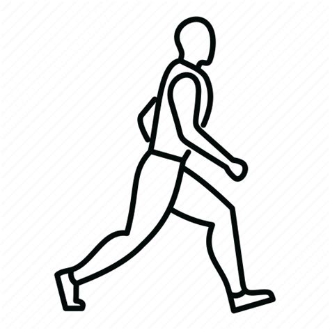 Running Man Vector Thin Icon Download On Iconfinder