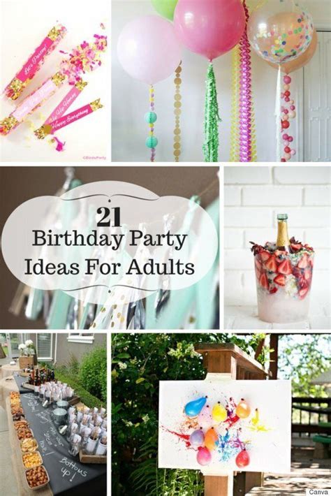 Silver party decorations anniversary scrapbook quince decorations decoration party. 21 Ideas For Adult Birthday Parties | HuffPost Canada