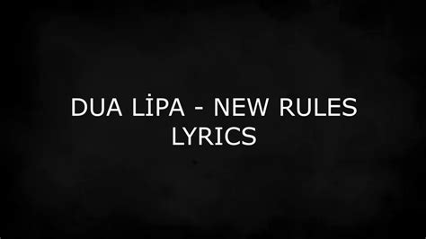 Talkin' in my sleep at night, makin' myself crazy (out of my mind, out of my mind) wrote it down and read it out, hopin' it would save me (too many times, too many times) my love, he makes me feel like nobody else. DUA LIPA - NEW RULES LYRICS - YouTube