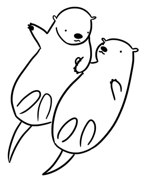 11 Pics Of Easy Sea Otter Coloring Pages Sea Otter Coloring