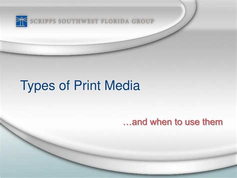 Ppt Types Of Print Media Powerpoint Presentation Free Download Id