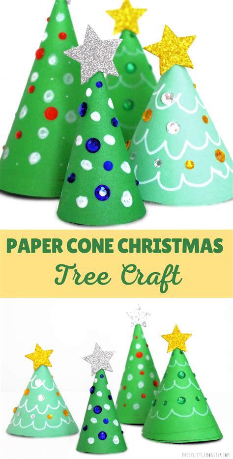 Paper Cone Christmas Tree Craft Messy Little Monster