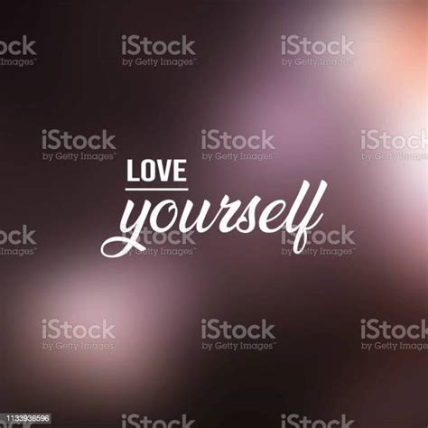 Love Yourself Life Quote With Modern Background Vector Stock