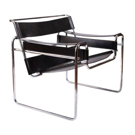 Pair of bauhaus armchairs, 1930s. Vintage Marcel Breuer Mid Century Modern Wassily Black ...