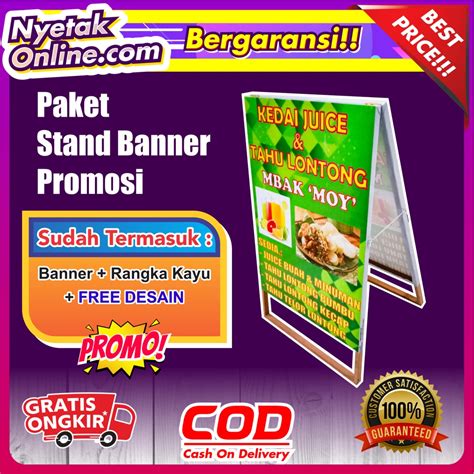 Jual PAKET STAND BANNER PROMOSI STAND BANNER PINGGIR JALAN STAND