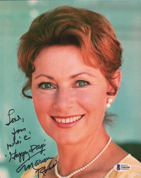 Marion Ross Signed Happy Days 8x10 Photo Inscribed Happy Days And Love From Mrs C Beckett