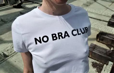 No Bra Club Letters Print Women Crop Top Summer Sexy Slim Short Shirt