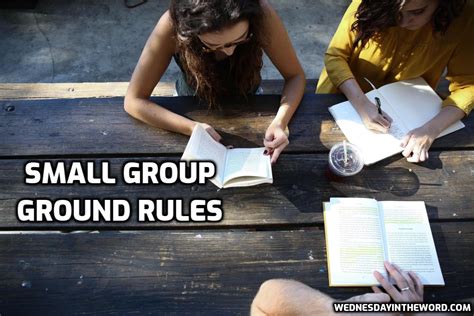 Small Group Ground Rules Sample Wednesday In The Word