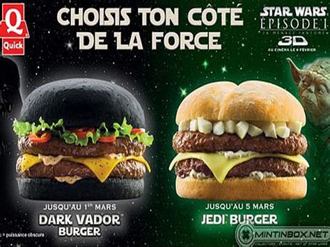 Darth Vader Burger Rules The Galaxy With Black Bun Image
