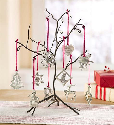 Metal Ornament Tree With 10 Ornaments Plow And Hearth
