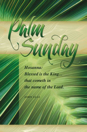 Palm Sunday Hosanna Bulletin Pack Of 100 730817360171 Equipping