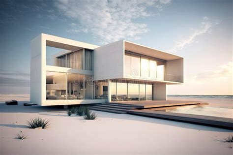 Modern Beachfront Villa With Sleek Minimalist Design And Abundance Of