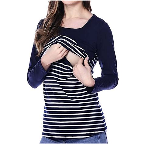 Aliexpress Buy Fashion Striped Maternity Nursing Shirts