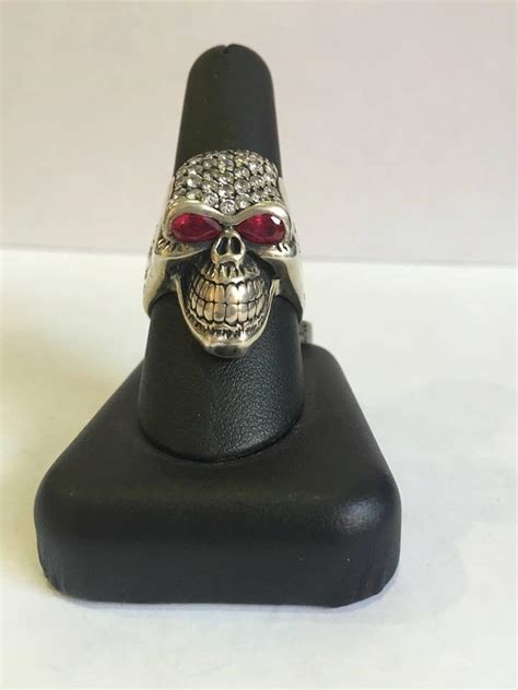 Donny Darko Skull Ring With Ruby Eyes Udinc0073 Until Death Inc