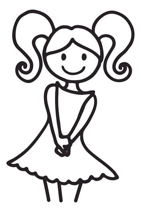 Stick Figure Girl Clipart Black And White Clipart Best