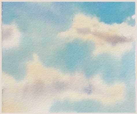 Simple Sky In Watercolour Beginning Watercolor Watercolor Beginner