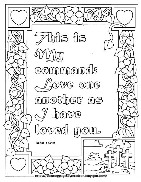 ️love One Another Coloring Page Free Download