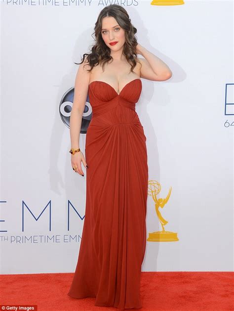 Emmys 2012 Kat Dennings Shows Some Major Cleavage In Jessica Rabbit