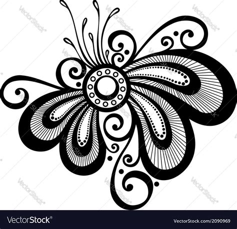 Beautiful Decorative Flower Royalty Free Vector Image