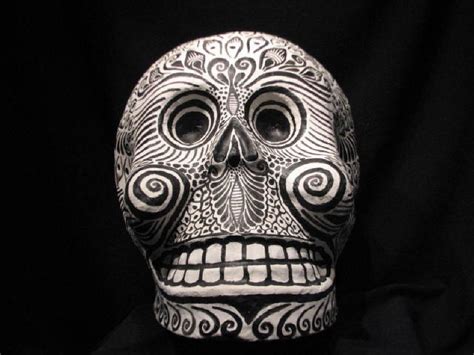 Day Of The Dead Huge Paper Mache Skull Mexican Folk By Elwinwood