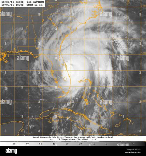 Atlantic Ocean Oct 7 2016 A Goes 13 Satellite Image Of Hurricane