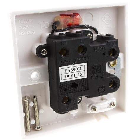 Kenable Electrical Domestic Uk 13a Fused Spur With Switch And Led I