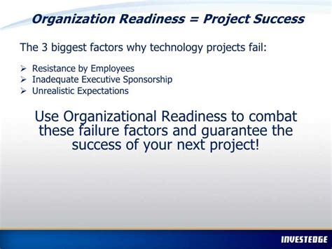 Organizational Readiness Project Success Planning