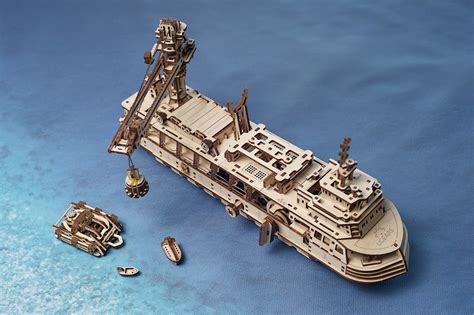 Ugears 3d Puzzles Research Vessel Diy Model Ship 3d Exclusive